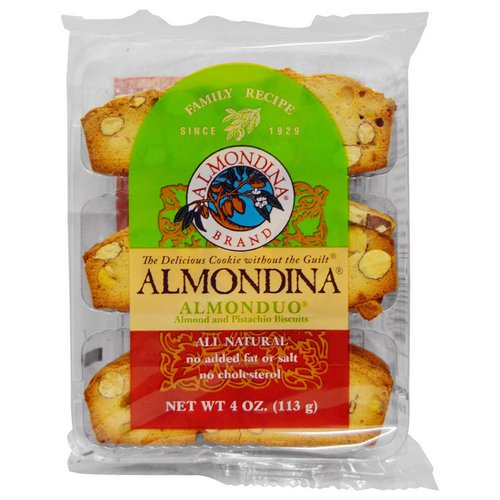 Almondina, Almonduo, Almond and Pistachio Biscuits, 4 oz (113 g) Review