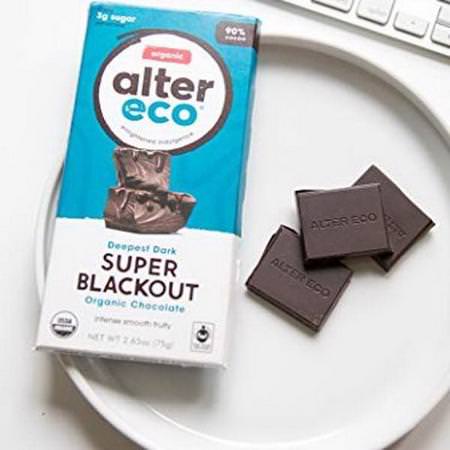 Organic Chocolate Bar, Deepest Dark Super Blackout
