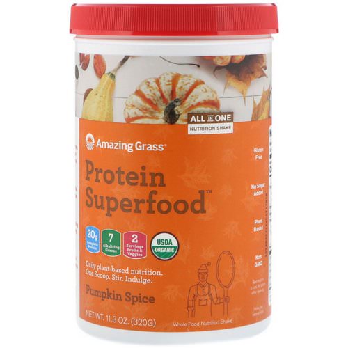 Amazing Grass, Protein Superfood, Holiday Pumpkin Spice, 11.3 oz (320 g) Review
