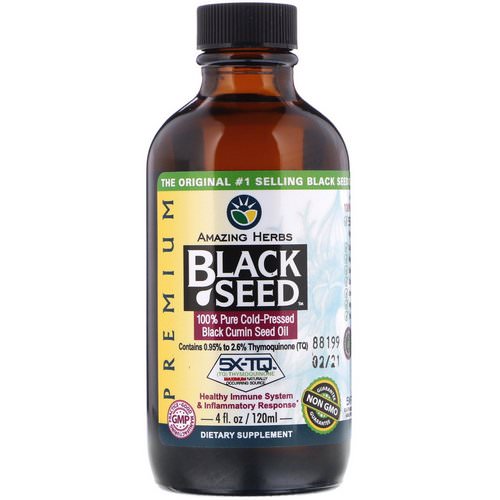 Amazing Herbs, Black Seed, 100% Pure Cold-Pressed Black Cumin Seed Oil, 4 fl oz (120 ml) Review