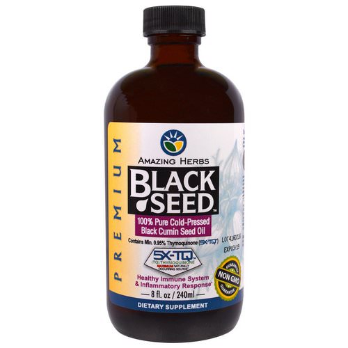 Amazing Herbs, Black Seed, 100% Pure Cold-Pressed Black Cumin Seed Oil, 8 fl oz (240 ml) Review