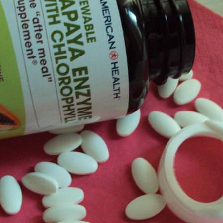 American Health, Papaya Enzyme with Chlorophyll, 250 Chewable Tablets Review