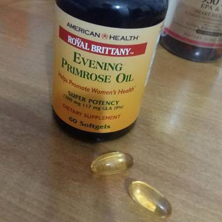 American Health, Royal Brittany, Evening Primrose Oil, 1300 mg, 2 Bottles, 120 Softgels Each Review