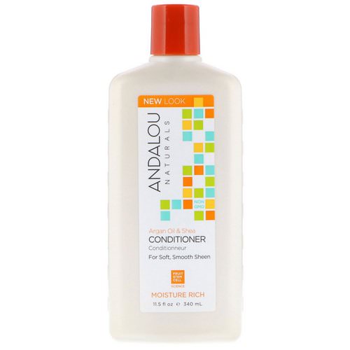 Andalou Naturals, Conditioner, Moisture Rich, For Soft, Smooth Sheen, Argan Oil & Shea, 11.5 fl oz (340 ml) Review
