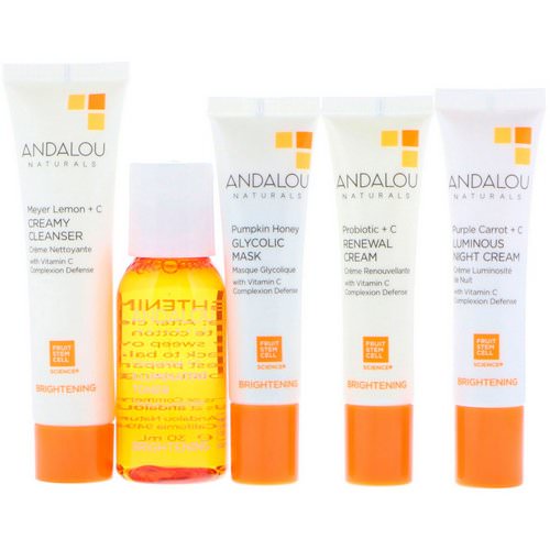Andalou Naturals, Get Started Brightening, Skin Care Essentials, 5 Piece Kit Review