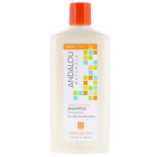 Andalou Naturals, Shampoo, Moisture Rich, For Soft, Smooth Sheen, Argan Oil & Shea, 11.5 fl oz (340 ml) Review