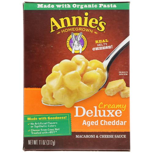 Annie's Homegrown, Creamy Deluxe Aged Cheddar, Macaroni & Cheese Sauce, 11 oz (312 g) Review