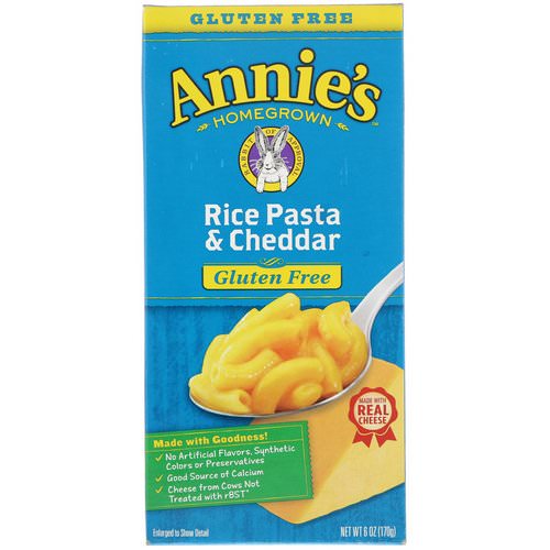 Annie's Homegrown, Gluten Free, Rice Pasta & Cheddar, 6 oz (170 g) Review