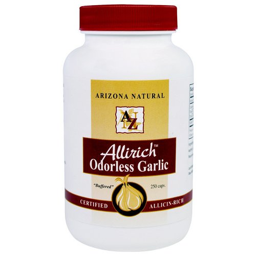 Arizona Natural, Allirich Odorless Garlic, 250 Capsules Review