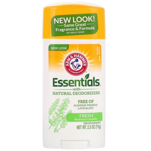 Arm & Hammer, Essentials Natural Deodorant, For Men and Women, Fresh, 2.5 oz (71 g) Review