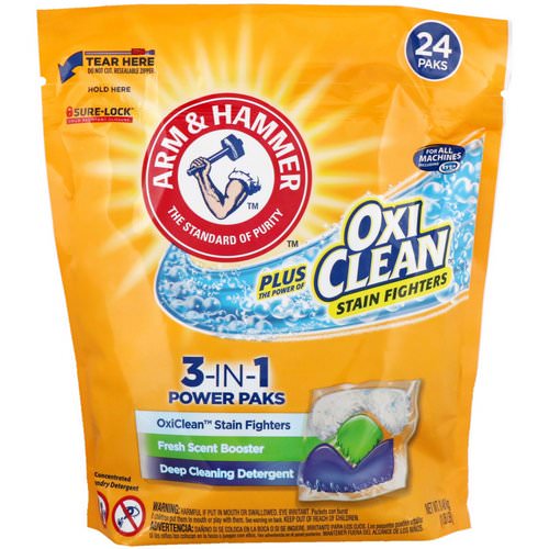 Arm & Hammer, Plus OxiClean 3-IN-1 Power Paks Laundry Detergent, Fresh Scent, 24 Paks Review