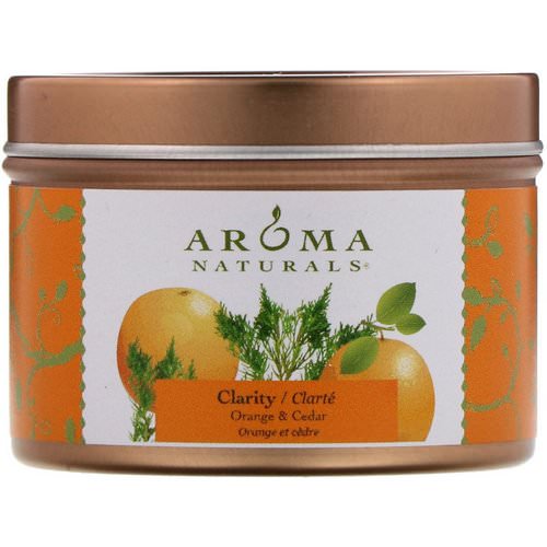 Aroma Naturals, Soy VegePure, Clarity, Travel Candle, Orange & Cedar, 2.8 oz (79.38 g) Review