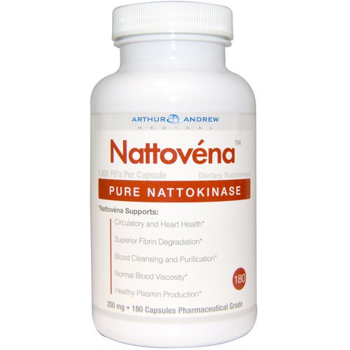 Arthur Andrew Medical, Nattovena, Pure Nattokinase, 200 mg, 180 Capsules Review