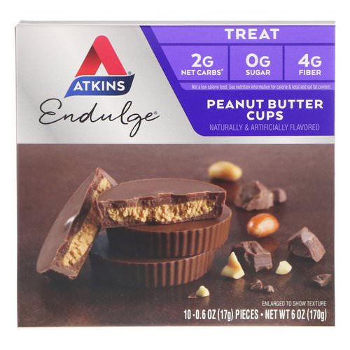 Atkins, Endulge, Peanut Butter Cups, 5 Packs, 1.2 oz (34 g) Each Review