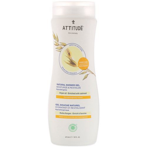 ATTITUDE, Natural Shower Gel, Moisturize & Revitalize, Argan Oil, 16 fl oz (473 ml) Review