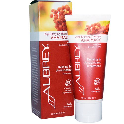 Aubrey Organics, Age-Defying Therapy AHA Mask, All Skin Types, 3 fl oz (89 ml) Review