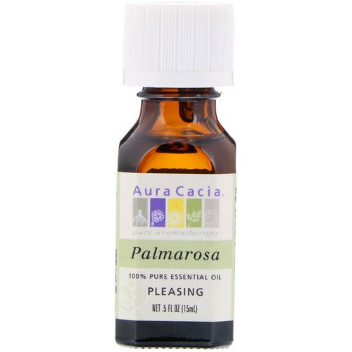 Aura Cacia, 100% Pure Essential Oil, Palmarosa, .5 fl oz (15 ml) Review