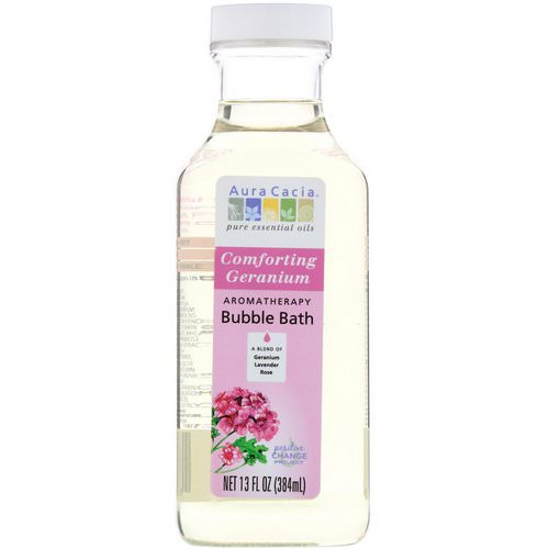 Aura Cacia, Aromatherapy Bubble Bath, Comforting Geranium, 13 fl oz (384 ml) Review