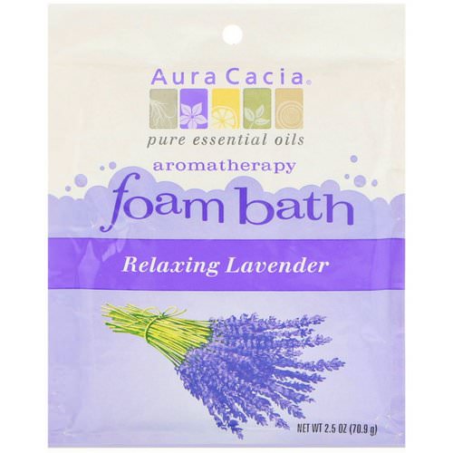 Aura Cacia, Aromatherapy Foam Bath, Relaxing Lavender, 2.5 oz (70.9 g) Review