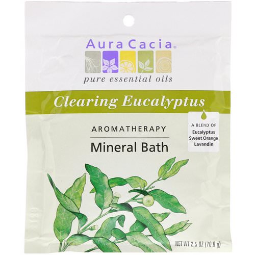 Aura Cacia, Aromatherapy Mineral Bath, Clearing Eucalyptus, 2.5 oz (70.9 g) Review