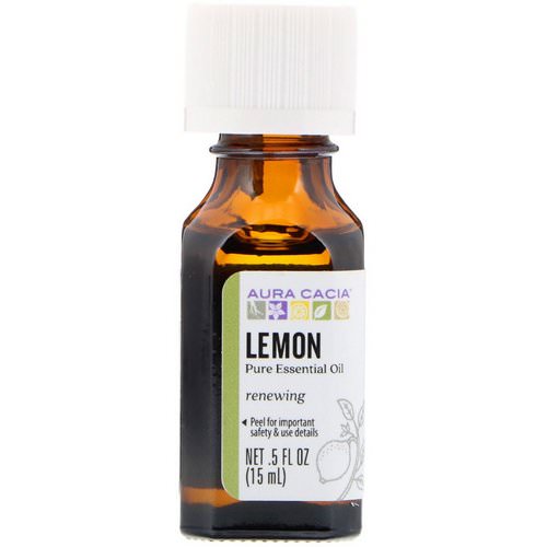 Aura Cacia, Pure Essential Oil, Lemon, .5 fl oz (15 ml) Review