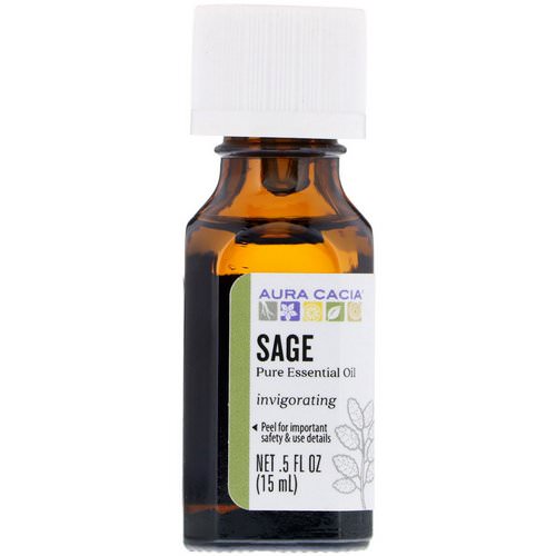 Aura Cacia, Pure Essential Oil, Sage, .5 fl oz (15 ml) Review