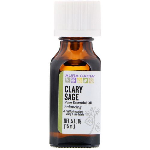 Aura Cacia, Pure Essential Oils, Clary Sage, .5 fl oz (15 ml) Review