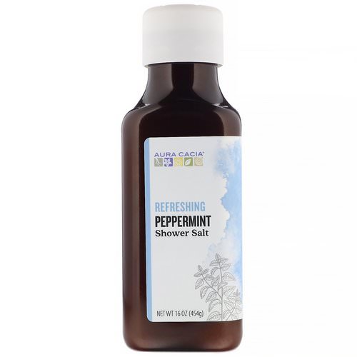 Aura Cacia, Shower Salt, Refreshing Peppermint, 16 oz (454 g) Review