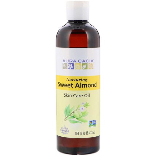 Aura Cacia, Skin Care Oil, Nurturing Sweet Almond, 16 fl oz (473 ml) Review