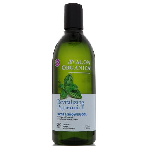 Avalon Organics, Bath & Shower Gel, Revitalizing Peppermint, 12 fl oz (355 ml) Review
