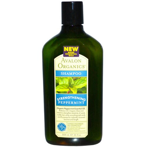 Avalon Organics, Shampoo, Strengthening, Peppermint, 11 fl oz (325 ml) Review