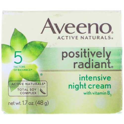 Aveeno, Active Naturals, Positively Radiant, Intensive Night Cream, 1.7 oz (48 g) Review