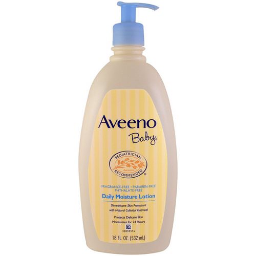 Aveeno, Baby, Daily Moisture Lotion, Fragrance Free, 18 fl oz (532 ml) Review
