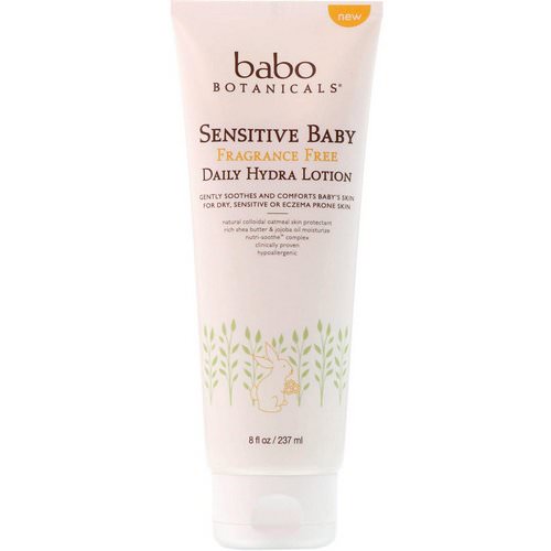Babo Botanicals, Sensitive Baby, Daily Hydra Lotion, Fragrance Free, 8 fl oz (237 ml) Review