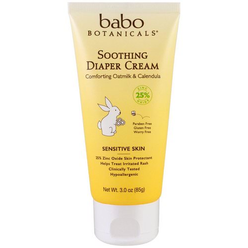 Babo Botanicals, Soothing Diaper Cream, Comforting Oatmilk & Calendula, 3.0 oz (85 g) Review