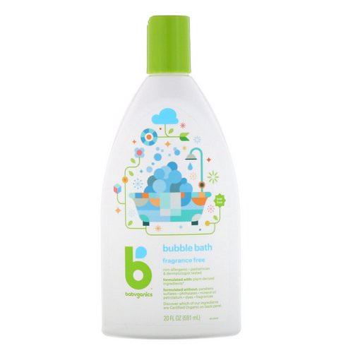 BabyGanics, Bubble Bath, Fragrance Free, 20 fl oz (591 ml) Review