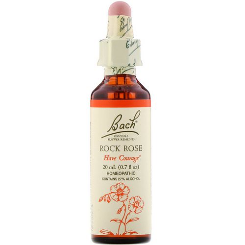 Bach, Original Flower Remedies, Rock Rose, 0.7 fl oz (20 ml) Review