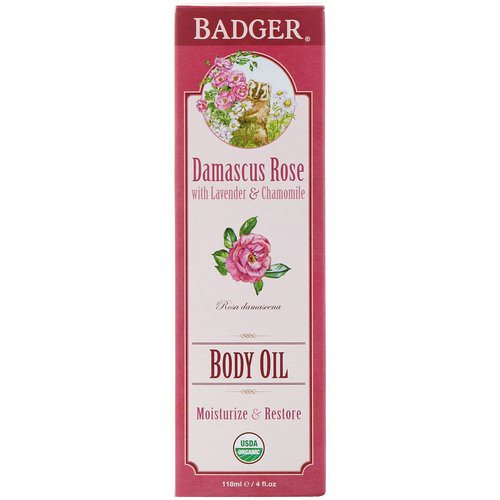 Badger Company, Body Oil, Damascus Rose, 4 fl oz (118 ml) Review
