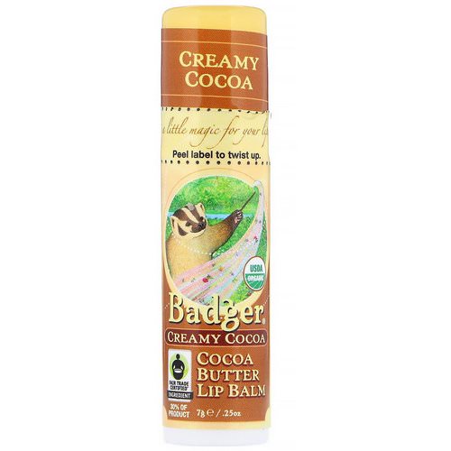 Badger Company, Cocoa Butter Lip Balm, Creamy Cocoa, .25 oz (7 g) Review