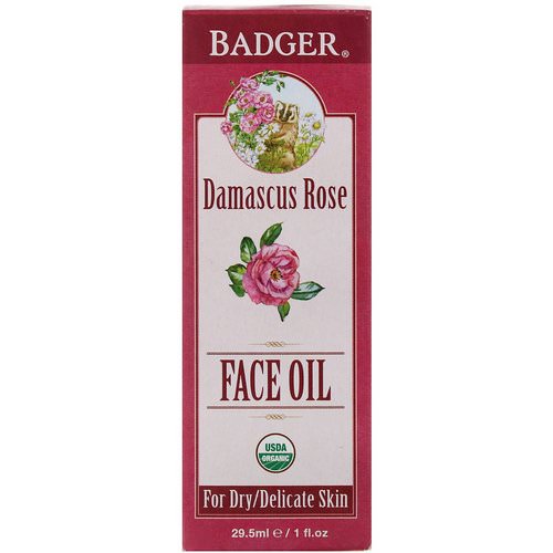 Badger Company, Face Oil, Damascus Rose, For Dry, Delicate Skin, 1 fl oz (29.5 ml) Review