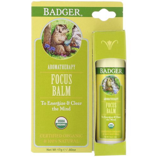 Badger Company, Focus Balm, Grapefruit & Ginger, .60 oz (17 g) Review