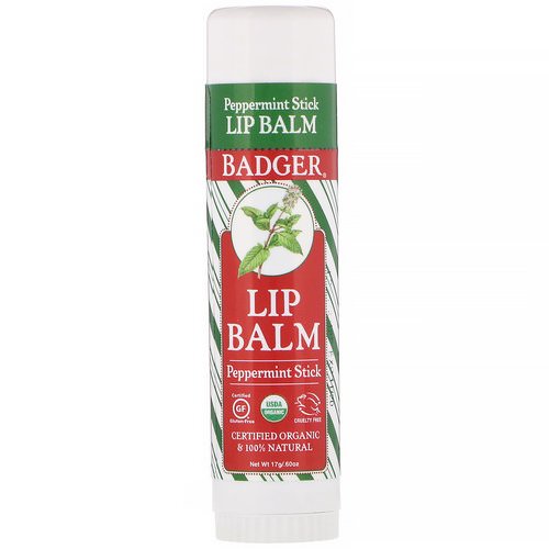 Badger Company, Lip Balm, Peppermint Stick, .60 oz (17 g) Review