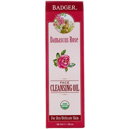 Badger Company, Organic, Face Cleansing Oil, Damascus Rose, For Dry/Delicate Skin, 2 fl oz (59.1 ml) Review