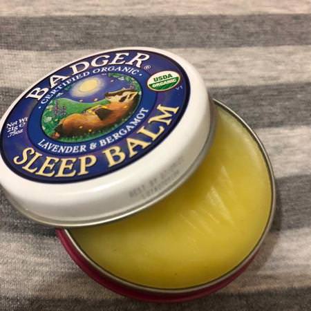 Badger Company, Organic Sleep Balm, Lavender & Bergamot, 2 oz (56 g) Review