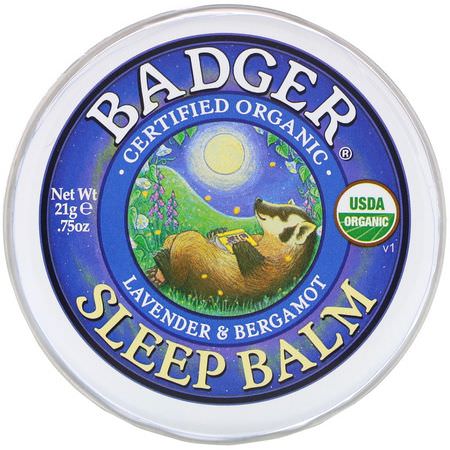 Badger Company, Sleep Formulas, Topicals, Ointments