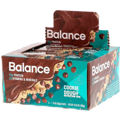 Balance Bar, Nutrition Bar, Cookie Dough, 6 Bars, 1.76 oz (50 g) Each Review