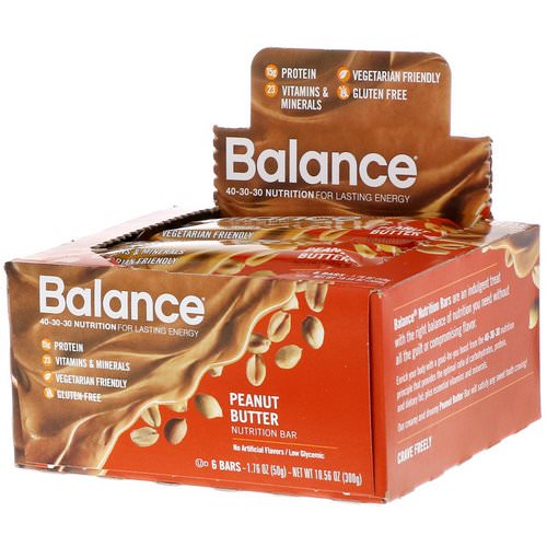 Balance Bar, Nutrition Bar, Peanut Butter, 6 Bars, 1.76 oz (50 g) Each Review