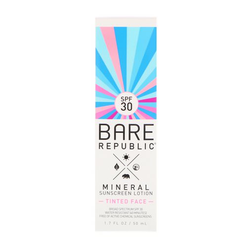 Bare Republic, Mineral Sunscreen Lotion, Tinted Face, SPF 30, 1.7 fl oz (50 ml) Review