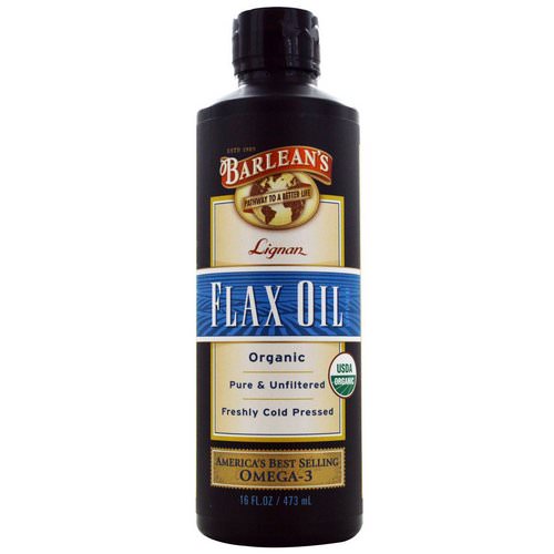 Barlean's, Organic, Lignan Flax Oil, 16 fl oz (473 ml) Review