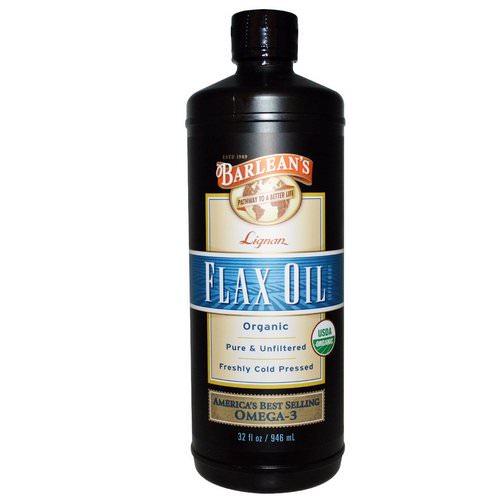 Barlean's, Organic Lignan Flax Oil, 32 fl oz (946 ml) Review
